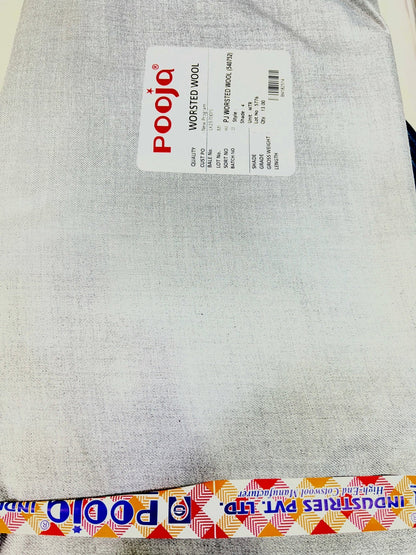 Pooja Cottswool Plain Worsted Winterwear Fabric (44” Wide, Soft & Thick, Premium Wool Blend) - Poshak Fabrics
