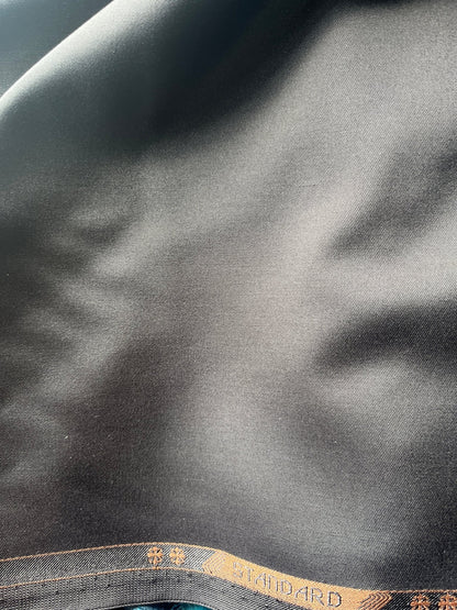 Premium 58" Simona's Standard Black Suitings Fabric – For Meticulously Tailored Formal Trousers, Blazers & Suits - Poshak Fabrics