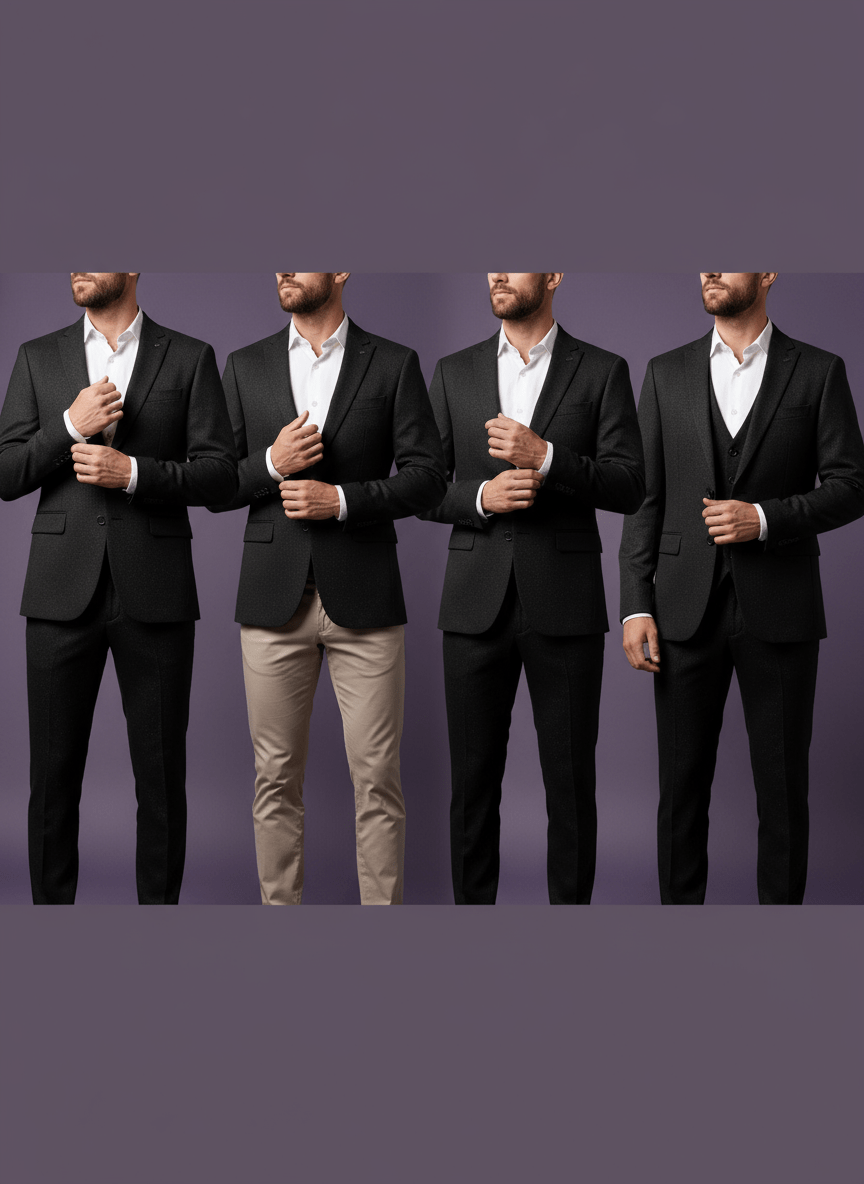 Premium 58" Simona's Standard Black Suitings Fabric – For Meticulously Tailored Formal Trousers, Blazers & Suits - Poshak Fabrics