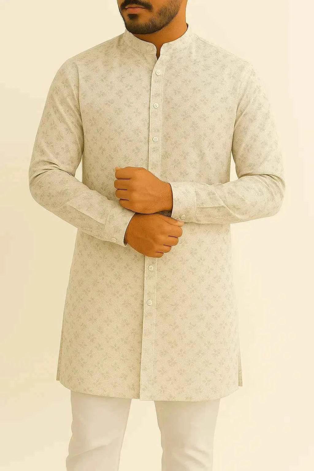 men's fabrics premium-cotton-mix-floralleaf-print-fabric-36-w-crafted-for-tailored-kurtascotton-mix-floralleaf-print-7465812 - Poshak Fabrics