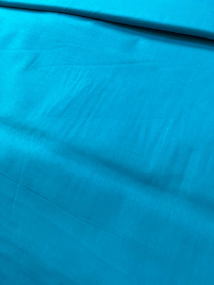 Premium Firozi Blue Addi/Paper Cotton Kurta Fabric – Ultra - Thin & Breathable, 58" Wide - Poshak Fabrics