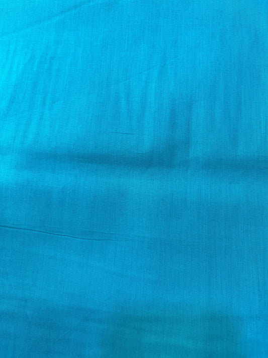 Premium Firozi Blue Addi/Paper Cotton Kurta Fabric – Ultra - Thin & Breathable, 58" Wide - Poshak Fabrics