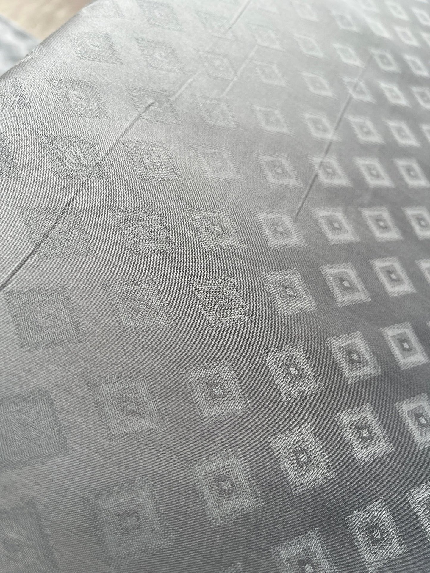 Premium Grey Cotton Jacquard Print Fabric – 58" Wide | Ideal for Well - Stitched Shirts & Kurtas - Poshak Fabrics