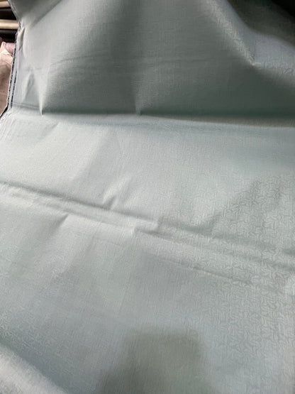 Premium Light Green Floral Jacquard Addi/Paper Cotton Kurta Fabric – Ultra - Thin & Breathable, 58" Wide - Poshak Fabrics