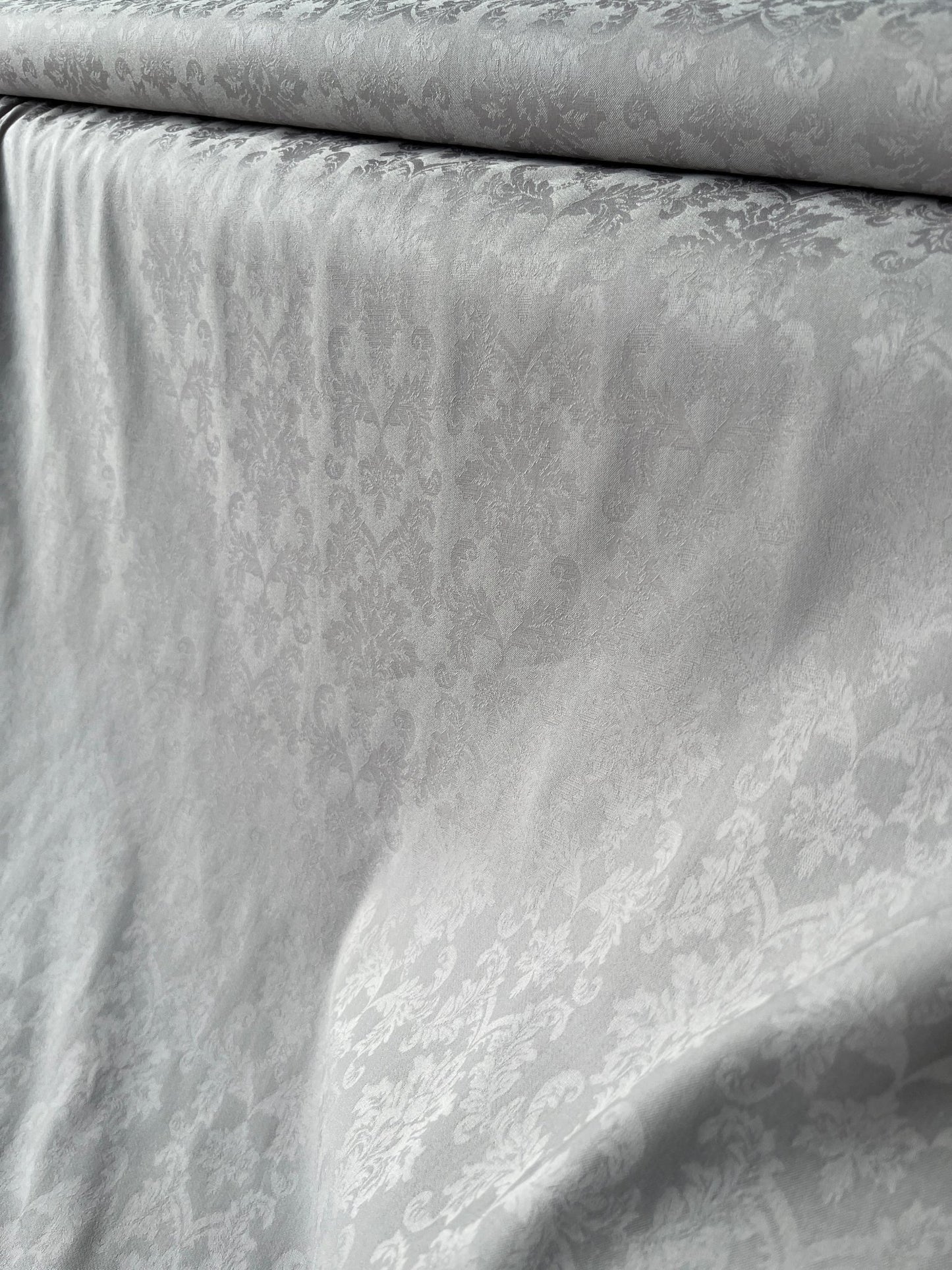 Premium Light Grey Stretchable Lycra Print Fabric – 58" Wide | Perfect for Well - Stitched Shirts & Kurtas - Poshak Fabrics
