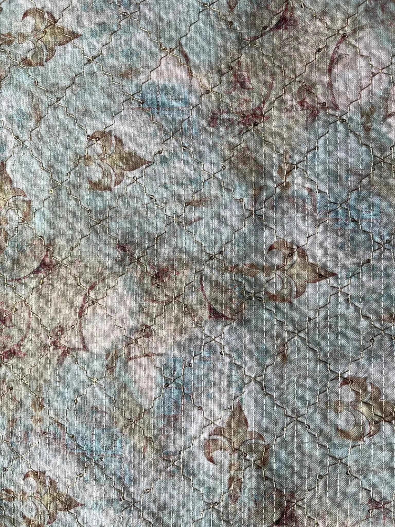 men's fabrics premium-light-olive-green-cream-mix-cotton-sequin-print-kurta-fabric-36-width-for-impeccable-tailoringcotton-mix-sequence-shirting-1199470 - Poshak Fabrics