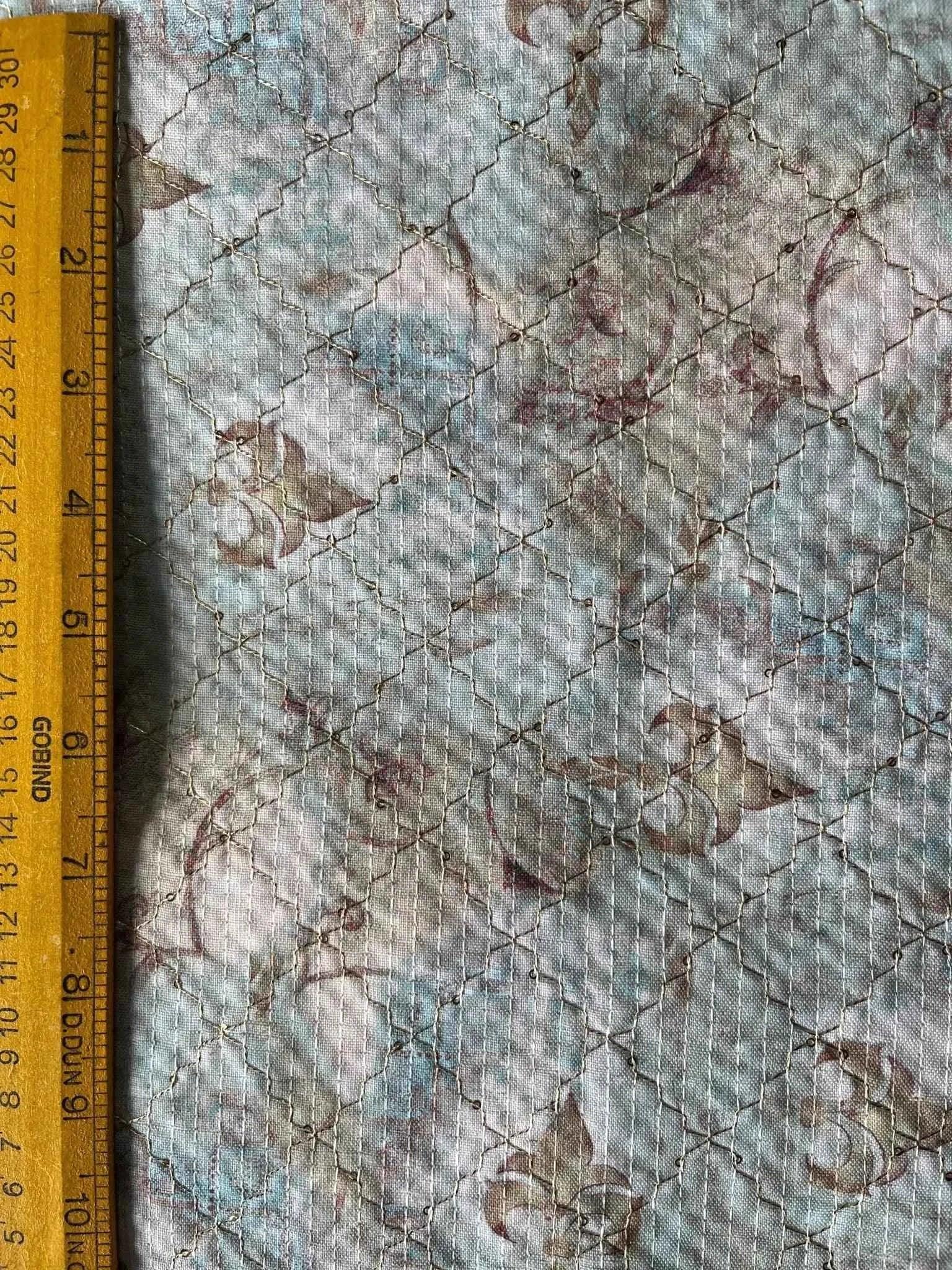 men's fabrics premium-light-olive-green-cream-mix-cotton-sequin-print-kurta-fabric-36-width-for-impeccable-tailoringcotton-mix-sequence-shirting-5721872 - Poshak Fabrics