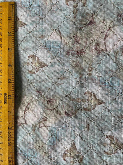 men's fabrics premium-light-olive-green-cream-mix-cotton-sequin-print-kurta-fabric-36-width-for-impeccable-tailoringcotton-mix-sequence-shirting-5721872 - Poshak Fabrics