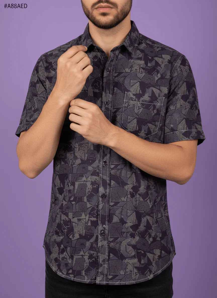 Premium Mohan Lusture Venture Printed Shirting Fabric – 36” (Purple, Pink, Sky Blue, Black, Maroon)