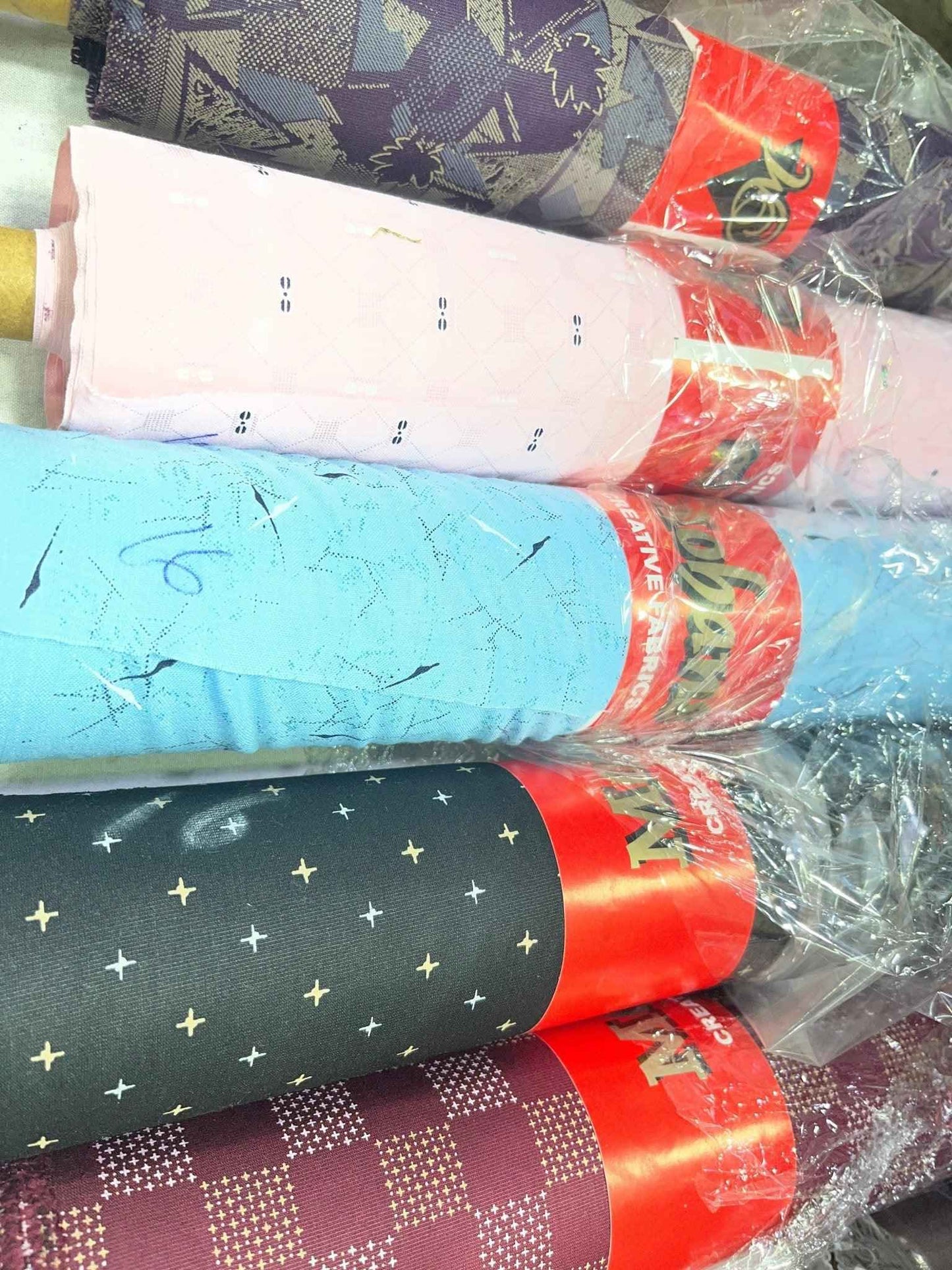 Premium Mohan Lusture Venture Printed Shirting Fabric – 36” (Purple, Pink, Sky Blue, Black, Maroon)