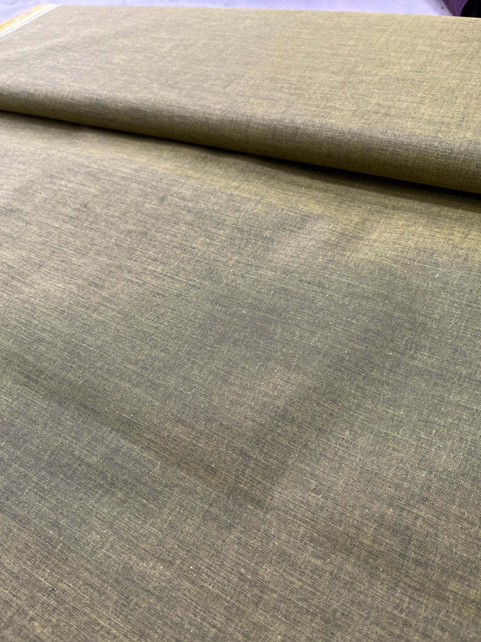 Premium Mustard Addi/Paper Cotton Textured Kurta Fabric – Ultra - Thin & Breathable, 58" Wide - Poshak Fabrics