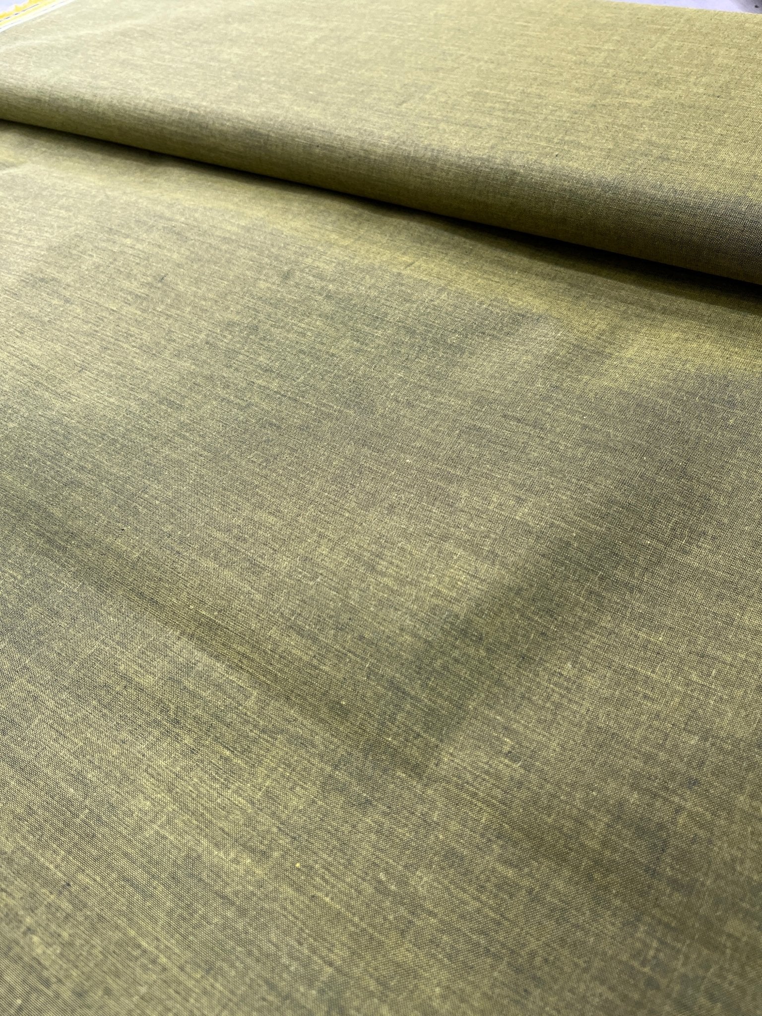 Premium Mustard Addi/Paper Cotton Textured Kurta Fabric – Ultra - Thin & Breathable, 58" Wide - Poshak Fabrics