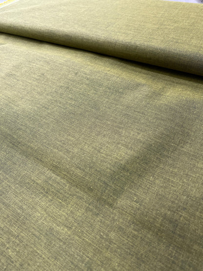 Premium Mustard Addi/Paper Cotton Textured Kurta Fabric – Ultra - Thin & Breathable, 58" Wide - Poshak Fabrics