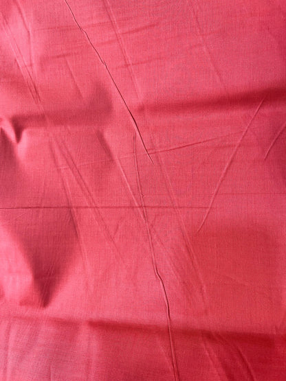 Premium Rusty Red Addi/Paper Cotton Kurta Fabric – Ultra - Thin & Breathable, 58" Wide - Poshak Fabrics