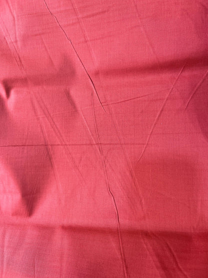 Premium Rusty Red Addi/Paper Cotton Kurta Fabric – Ultra - Thin & Breathable, 58" Wide - Poshak Fabrics