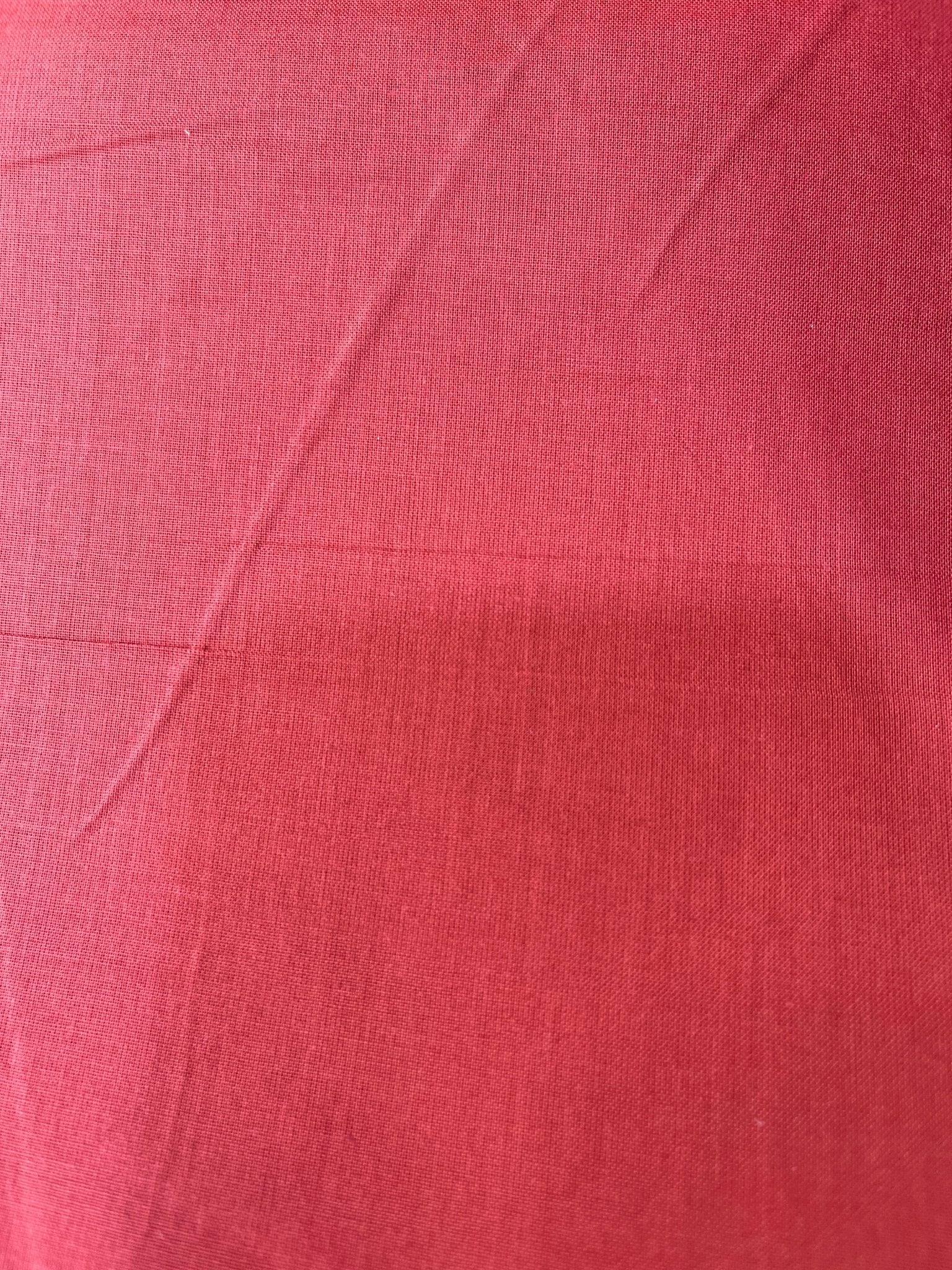 Premium Rusty Red Addi/Paper Cotton Kurta Fabric – Ultra - Thin & Breathable, 58" Wide - Poshak Fabrics
