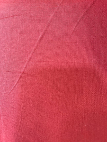 Premium Rusty Red Addi/Paper Cotton Kurta Fabric – Ultra - Thin & Breathable, 58" Wide - Poshak Fabrics