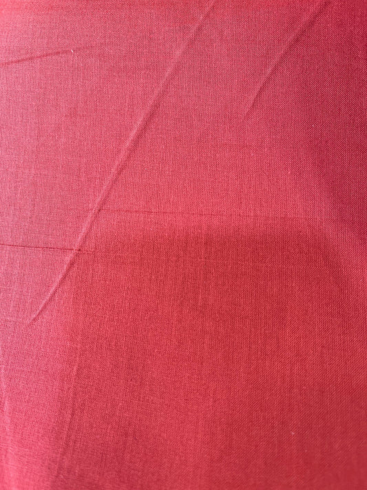 Premium Rusty Red Addi/Paper Cotton Kurta Fabric – Ultra - Thin & Breathable, 58" Wide - Poshak Fabrics