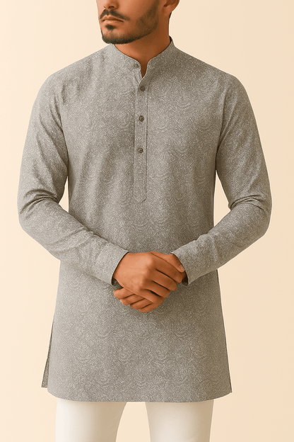 Premium Satin Cotton Print Fabric – 58" Wide | Ideal for Well - Stitched Shirts & Kurtas - Poshak Fabrics