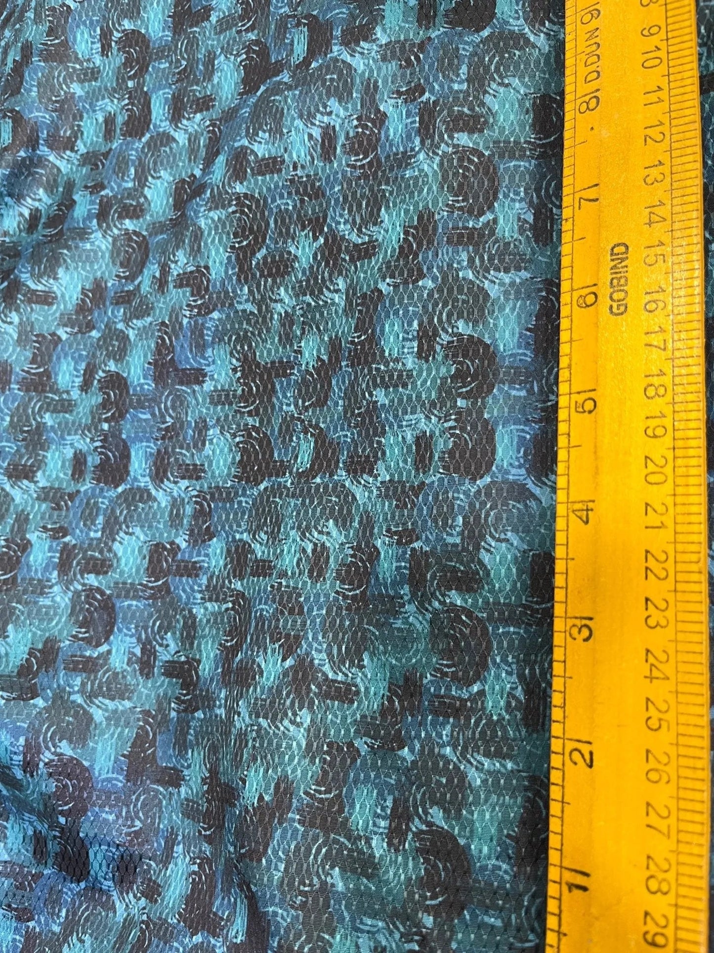 Premium Sea Green Abstract Mix - Cotton Dobby Print Shirt Fabric – 36” Width for Fine Stitching - Poshak Fabrics