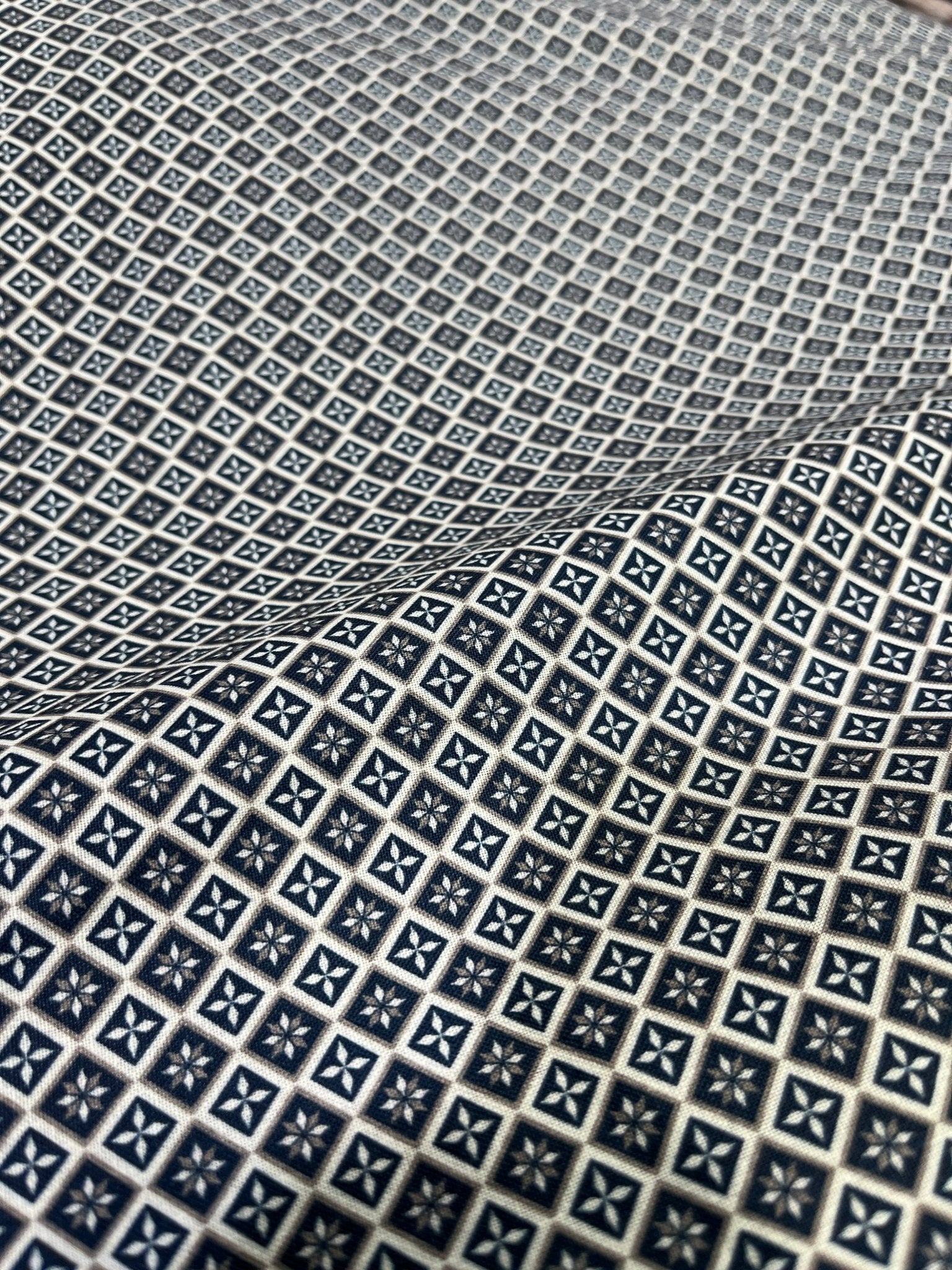 Premium Sea Green Geometric Digital Print Mix - Cotton Fabric – 36” Width, Perfect for Custom Shirts - Poshak Fabrics