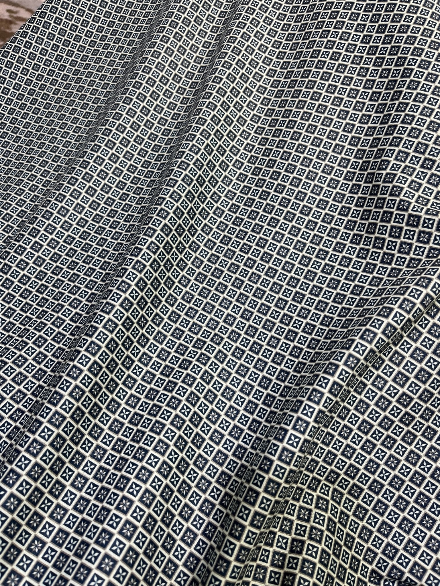 Premium Sea Green Geometric Digital Print Mix - Cotton Fabric – 36” Width, Perfect for Custom Shirts - Poshak Fabrics