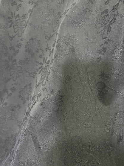 Premium Wrinkle - Free Black Jacquard Floral Fabric | 58" Wide | Ideal for Shirts & Kurtas - Poshak Fabrics