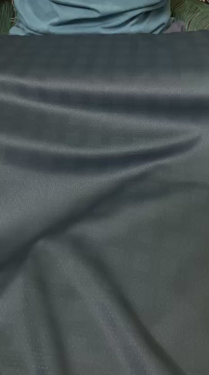 VHemisphere PROTON Deep Teal Premium TR Suiting Fabric - Unique Merge Chex with Dots Design for Tailored Excellence