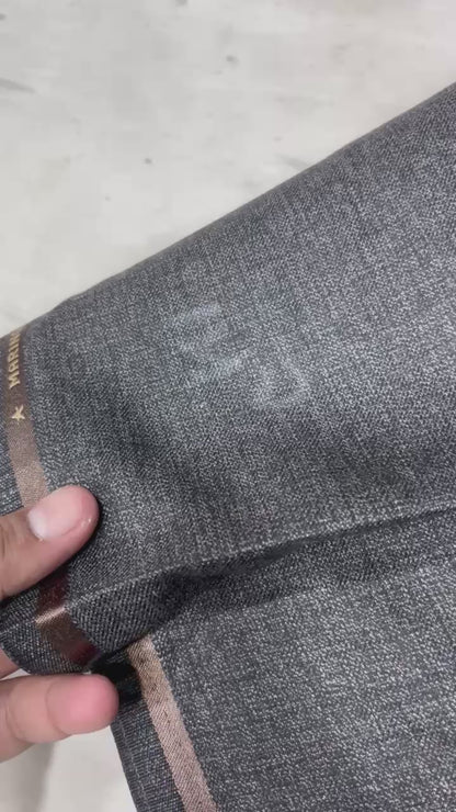 Marino Wool Matty Brown and Dark Brown Checkered 1.2m Trouser Fabric