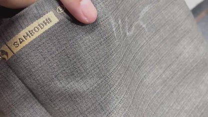 Marino Wool Matty Brown and Dark Brown Checkered 1.2m Trouser Fabric