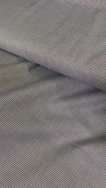 VHemisphere EMPORIO Premium Charcoal Grey Fancy Design TR Suiting Fabric for Custom Tailoring