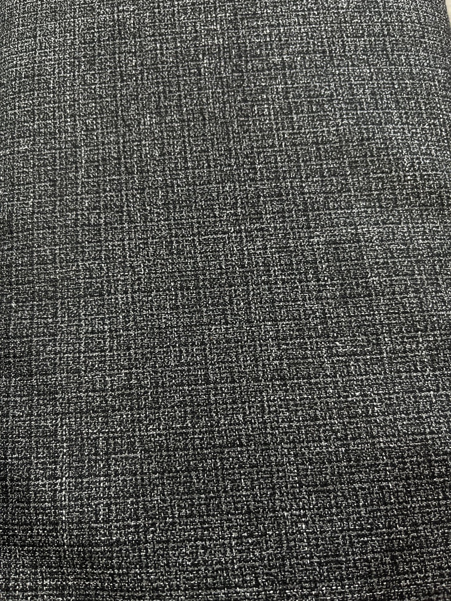 Sambodhi Cactus Dark Grey Linen Feel Checkered Suiting Fabric (58” Wide) – Premium Comfort for Trousers & Suits - Poshak Fabrics