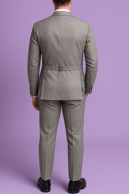 Sambodhi Orion TR Light Grey Stretchable Suiting Fabric – 58" Soft, Semi Thick & Breathable for 2 - Piece & 3 - Piece Suits - Poshak Fabrics