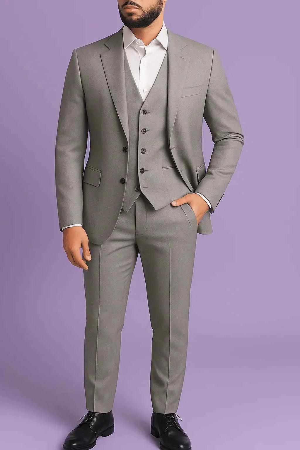 men's fabrics sambodhi-orion-tr-light-grey-stretchable-suiting-fabric-58-soft-semi-thick-breathable-for-2-piece-3-piece-suitstr-suitings-6137567 - Poshak Fabrics