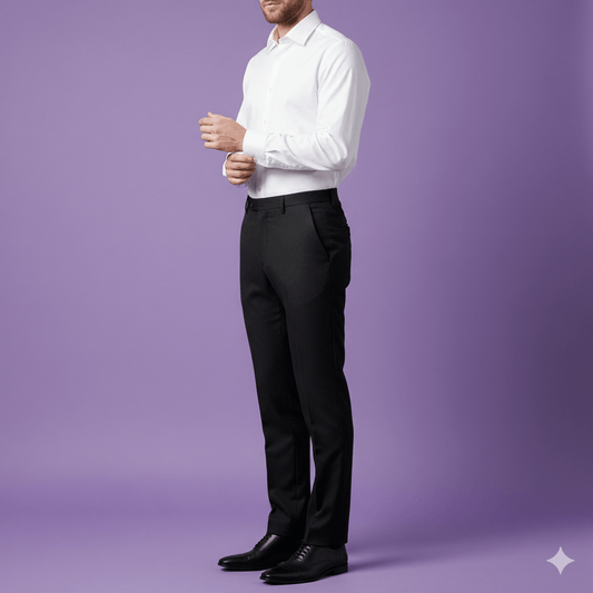 Sambodhi Orion TR Stretchable Premium Charcoal Black Trouser Fabric – 58" Soft, Breathable & Durable for Perfectly Tailored Trousers - Poshak Fabrics