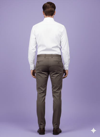 Sambodhi Orion TR Stretchable Premium Medium Brown Trouser Fabric – 58" Soft, Breathable & Durable for Perfectly Tailored Trousers - Poshak Fabrics