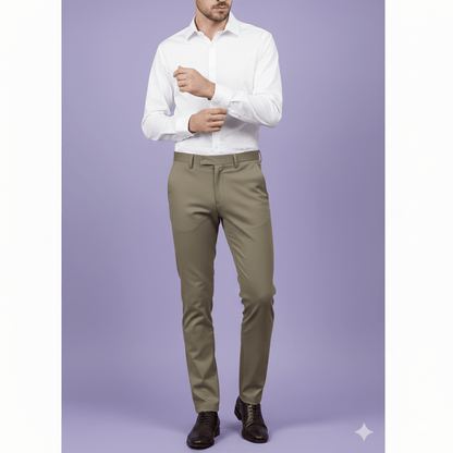 Sambodhi Orion TR Stretchable Premium Taupe Grey Trouser Fabric – 58" Soft, Breathable & Durable for Perfectly Tailored Trousers - Poshak Fabrics