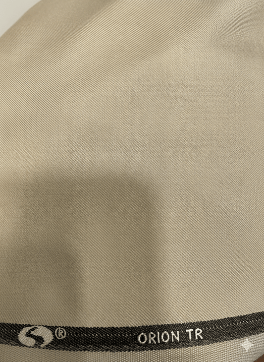Sambodhi Orion TR Stretchable Premium Warm Beige Trouser Fabric – 58" Soft, Breathable & Durable for Perfectly Tailored Trousers - Poshak Fabrics