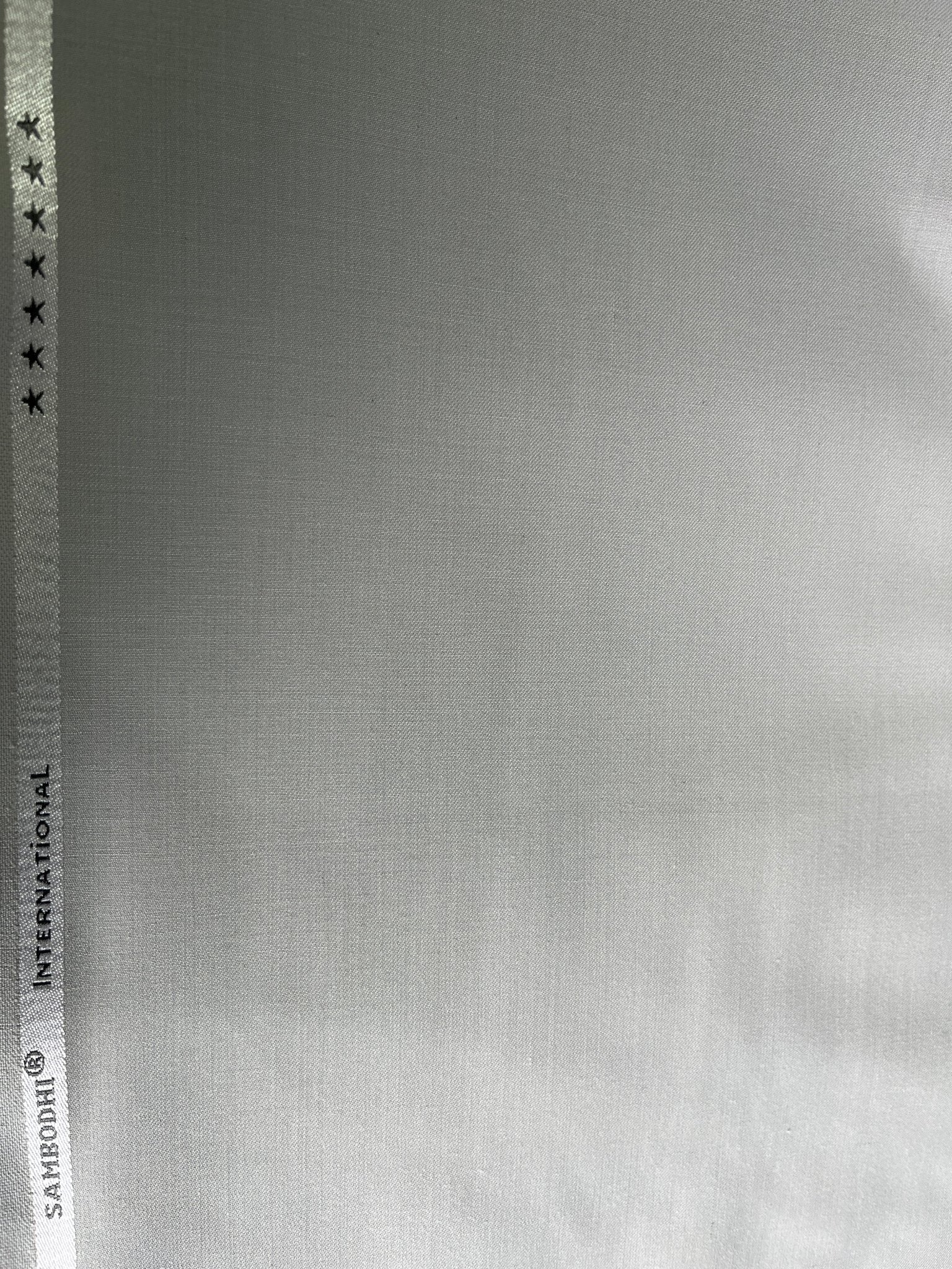 Sambodhi Premium Light Grey Suiting Fabric – Ultra - Soft, Lightweight & Breathable (58" Wide) - Poshak Fabrics