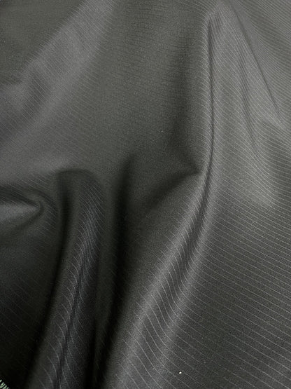 Sambodhi Premium Striped Black Suiting Fabric – Lightweight, Stretchable & Ultra - Soft (58" Wide) - Poshak Fabrics