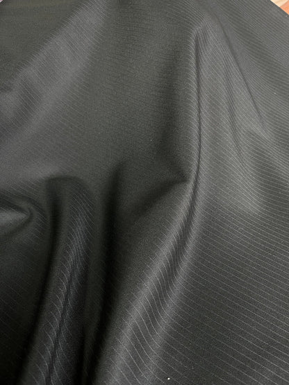Sambodhi Premium Striped Black Suiting Fabric – Lightweight, Stretchable & Ultra - Soft (58" Wide) - Poshak Fabrics