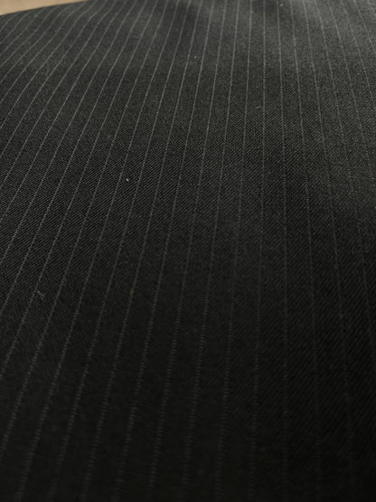 Sambodhi Premium Striped Black Suiting Fabric – Lightweight, Stretchable & Ultra - Soft (58" Wide) - Poshak Fabrics