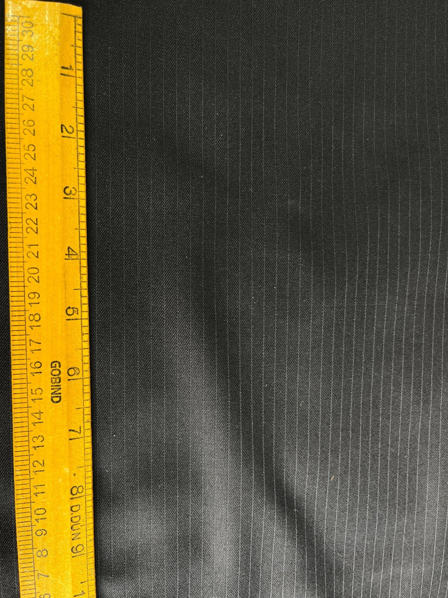 Sambodhi Premium Striped Black Suiting Fabric – Lightweight, Stretchable & Ultra - Soft (58" Wide) - Poshak Fabrics