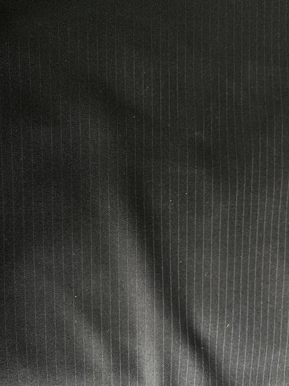 Sambodhi Premium Striped Black Suiting Fabric – Lightweight, Stretchable & Ultra - Soft (58" Wide) - Poshak Fabrics