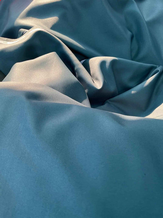 men's fabrics sambodhi-raja-sahab-premium-teal-green-suiting-fabric-luxury-soft-lustrous-feel-for-impeccably-tailored-formalwearsuitings-2252558 - Poshak Fabrics