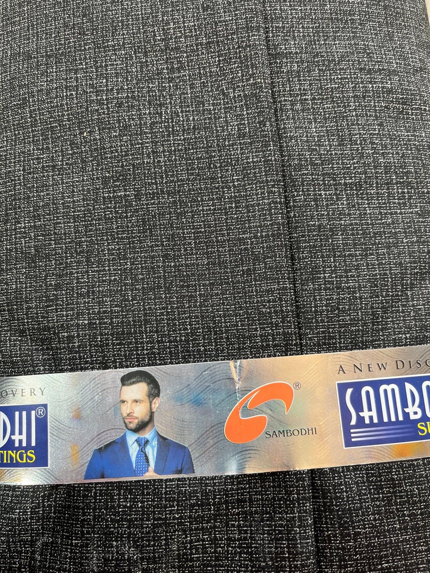 Sambodhi Scorpio Linen Feel Checkered Dark Grey Suiting Fabric (58” Wide) – Tailored Versatility with Linen - Inspired Elegance - Poshak Fabrics