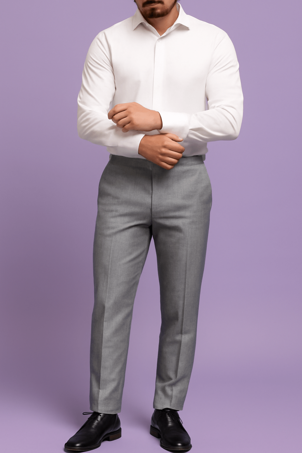 Sambodhi U.K Burberry Light Grey Suitings – Premium Lightweight Fabric for Suits & Formal Pants - Poshak Fabrics