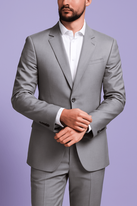 Sambodhi U.K Burberry Light Grey Suitings – Premium Lightweight Fabric for Suits & Formal Pants - Poshak Fabrics