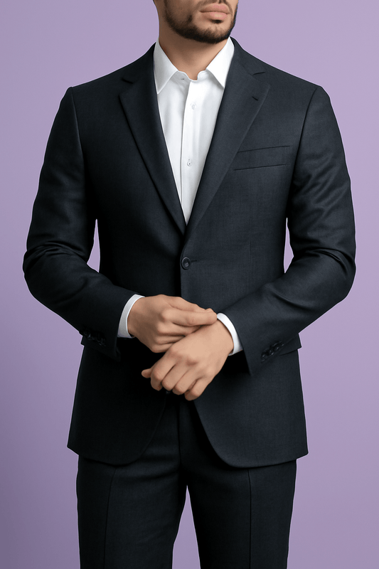 Sapphire 218 Premium Thick Knit Suiting Fabric – Durable & Well - Stitched for Formal Pants and Suits - Poshak Fabrics