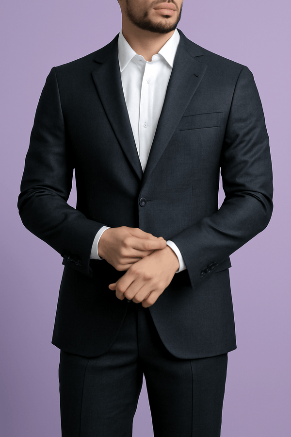 Sapphire 218 Premium Thick Knit Suiting Fabric – Durable & Well - Stitched for Formal Pants and Suits - Poshak Fabrics